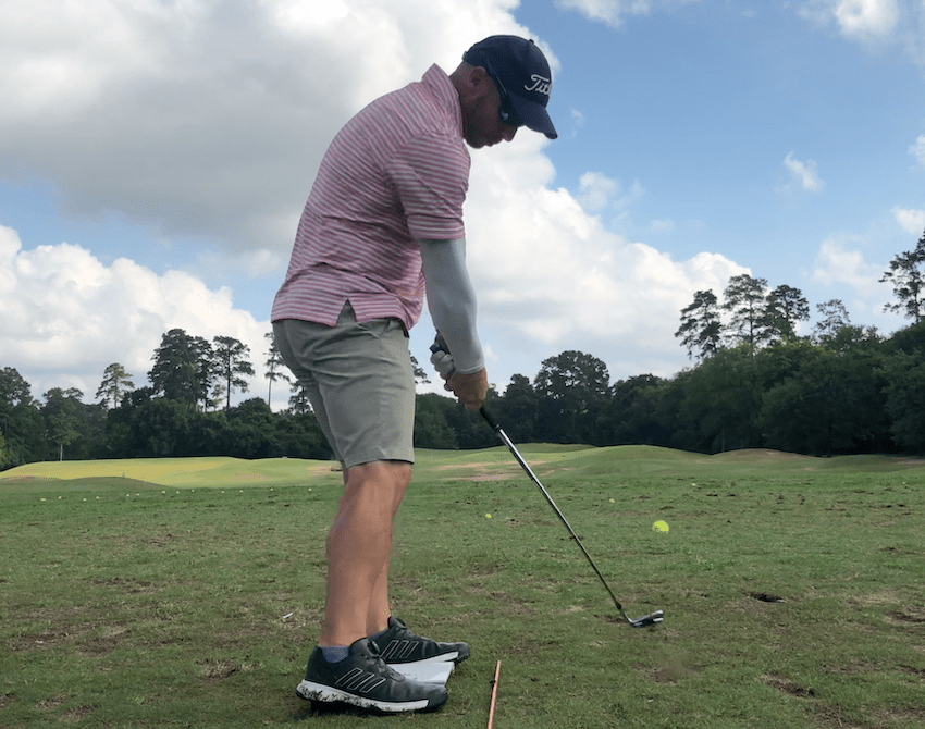 Golfer Geek & Callaway Rogue ST Pro iron immediately post impact