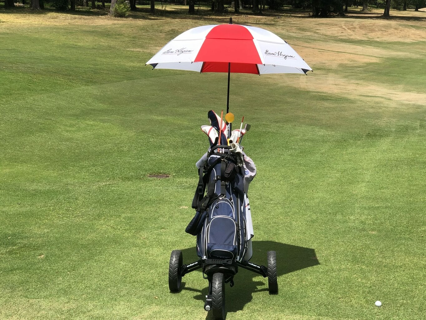 Clicgear Model 4 golf push cart & Ben Hogan Bag & Umbrella