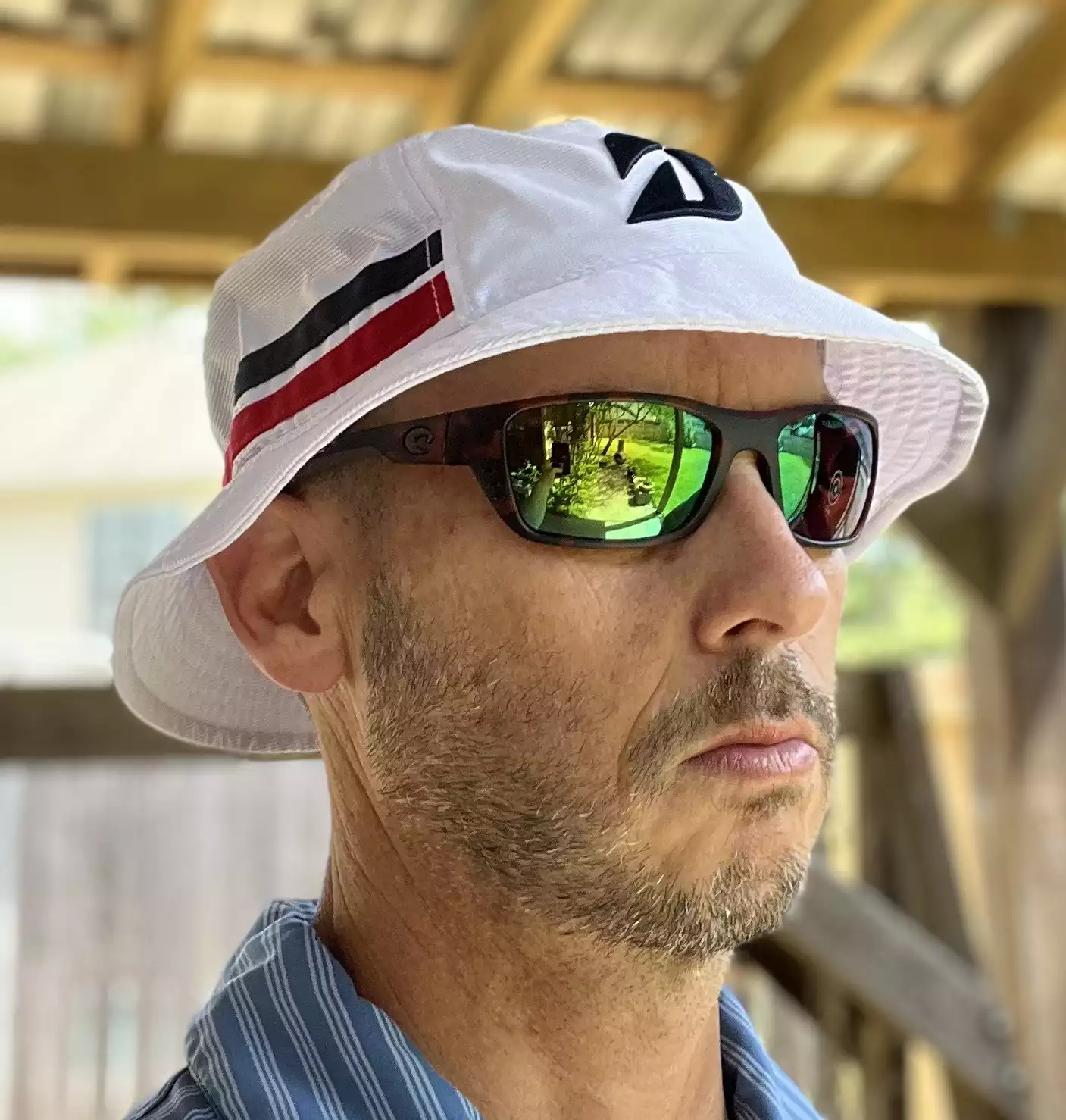 Costa Del Mar Men's Whitetip Polarized Rectangular Sunglasses