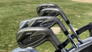 Cobra Darkspeed Irons at a testing session.